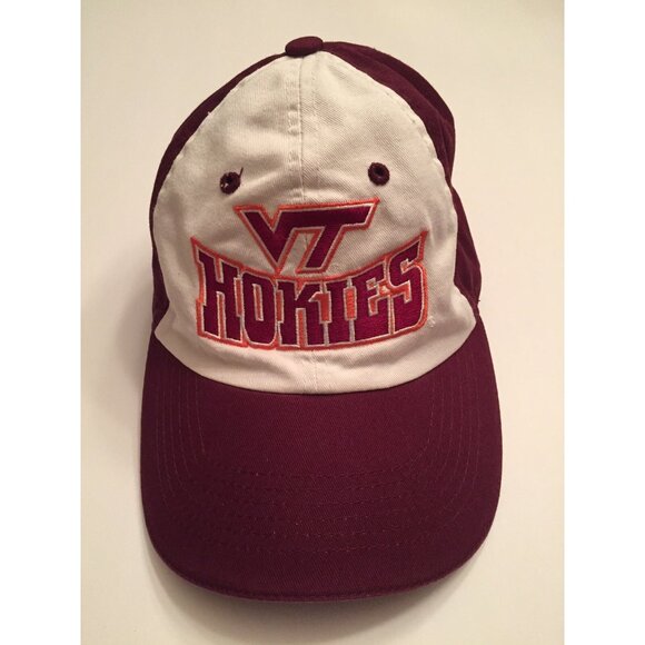 Virginia Tech Hokies Maroon & White Cap Hat Strap-back VT Captivating Headwear - Picture 10 of 16